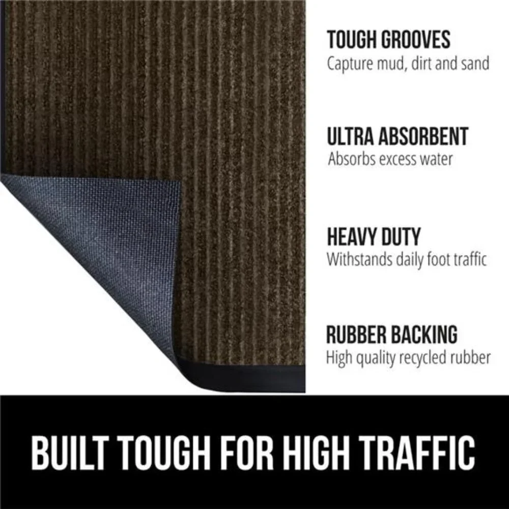 Waterproof Heavy Duty Traffic Guard Doormat, 2 Pack, Stain and Fade Resistant